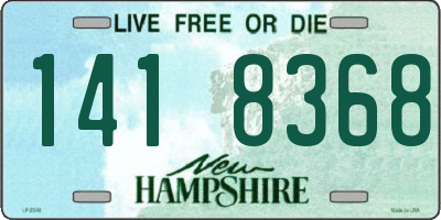 NH license plate 1418368