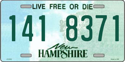 NH license plate 1418371