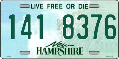 NH license plate 1418376