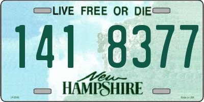 NH license plate 1418377