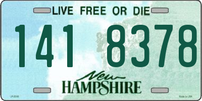 NH license plate 1418378