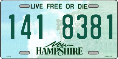 NH license plate 1418381