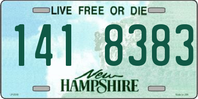 NH license plate 1418383