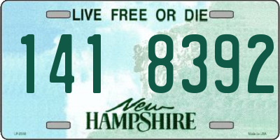 NH license plate 1418392