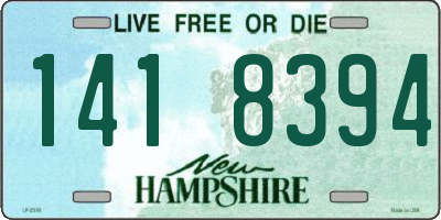 NH license plate 1418394