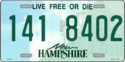 NH license plate 1418402