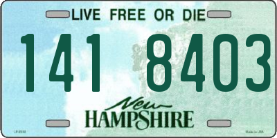 NH license plate 1418403