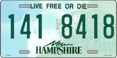 NH license plate 1418418