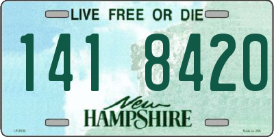 NH license plate 1418420