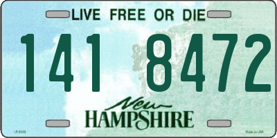 NH license plate 1418472
