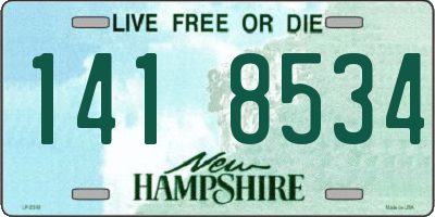 NH license plate 1418534