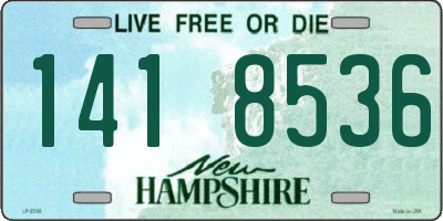 NH license plate 1418536