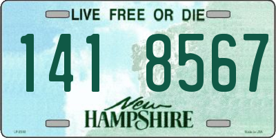 NH license plate 1418567