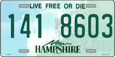 NH license plate 1418603