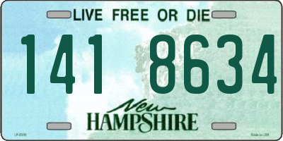 NH license plate 1418634