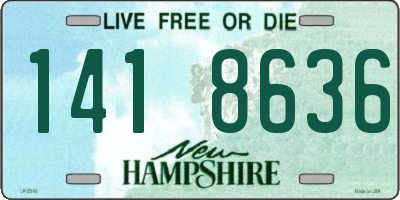 NH license plate 1418636