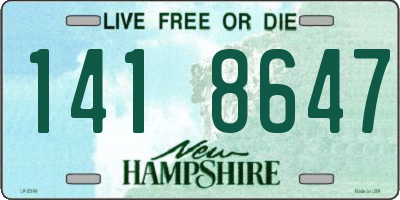 NH license plate 1418647