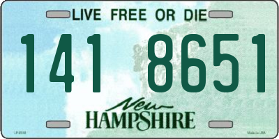 NH license plate 1418651