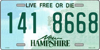 NH license plate 1418668