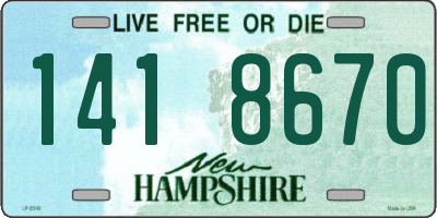 NH license plate 1418670