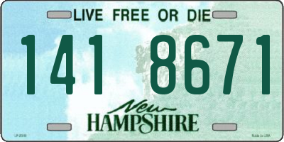 NH license plate 1418671