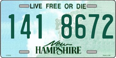 NH license plate 1418672