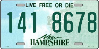 NH license plate 1418678