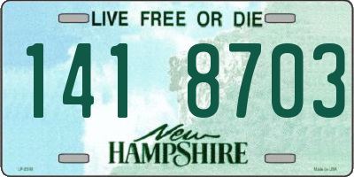 NH license plate 1418703