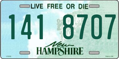 NH license plate 1418707