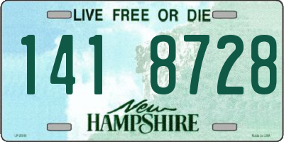 NH license plate 1418728
