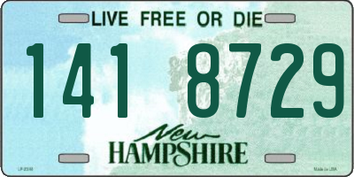 NH license plate 1418729