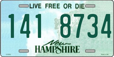 NH license plate 1418734