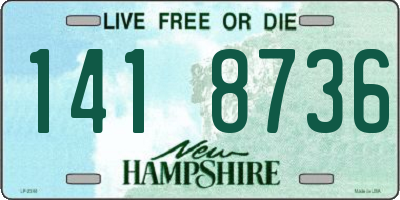 NH license plate 1418736