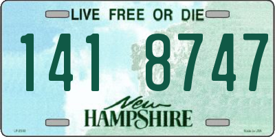 NH license plate 1418747