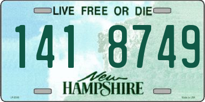 NH license plate 1418749