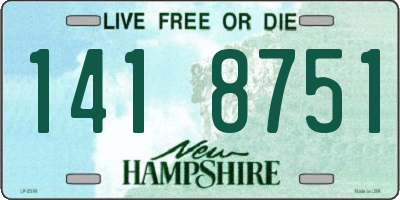 NH license plate 1418751