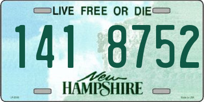 NH license plate 1418752