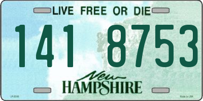 NH license plate 1418753