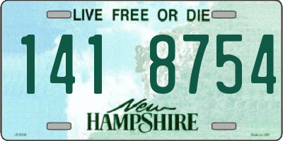 NH license plate 1418754