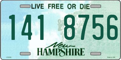 NH license plate 1418756