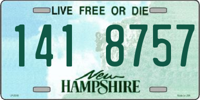 NH license plate 1418757