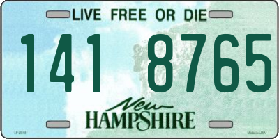 NH license plate 1418765