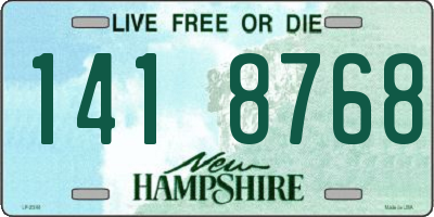 NH license plate 1418768