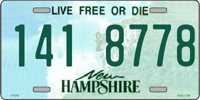 NH license plate 1418778
