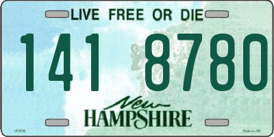 NH license plate 1418780
