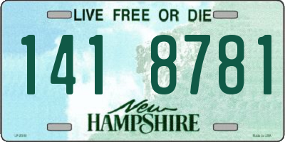 NH license plate 1418781