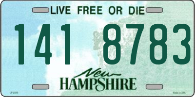 NH license plate 1418783