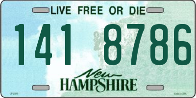 NH license plate 1418786