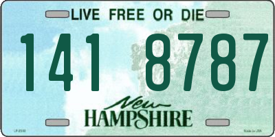 NH license plate 1418787