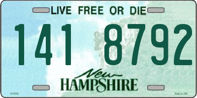 NH license plate 1418792